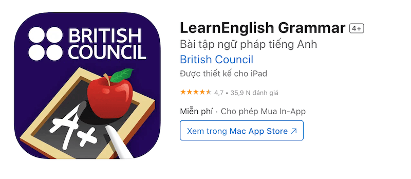 LearnEnglish Grammar - App học ngữ pháp tiếng Anh hiệu quả